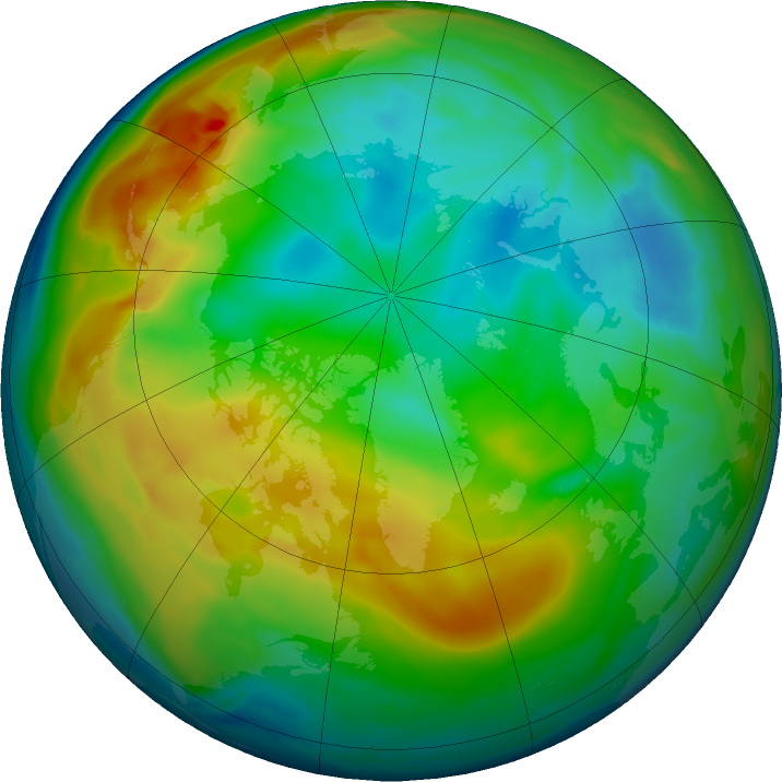 Arctic ozone map for 14 December 2019